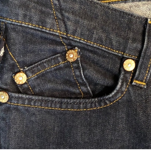 Rock & Republic cotton spandex blend dark wash denim jeans size 27 - Picture 7 of 13